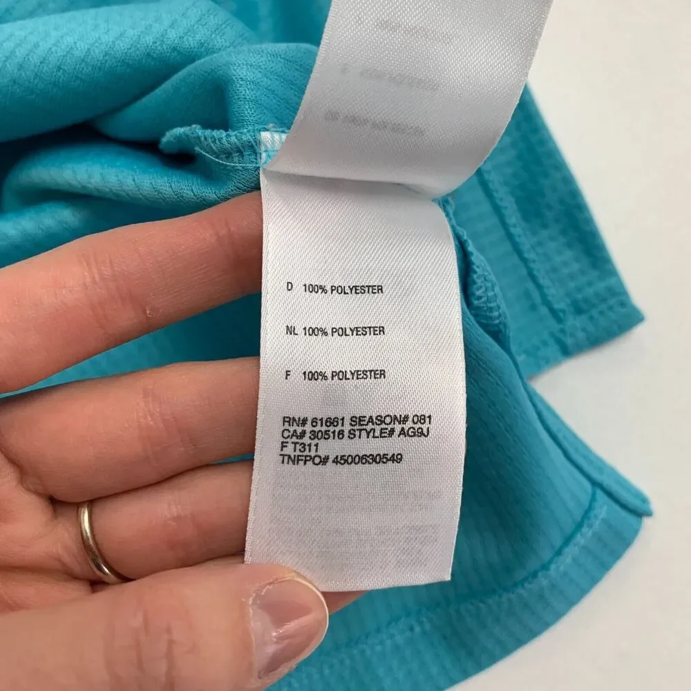 The North Face Flight Series Polo Shirt Womens S Small Blue Short Sleeve 1/4 Zip - Picture 12 of 14